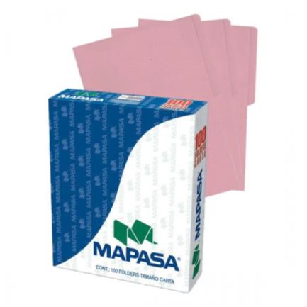 Folder Mapasa Carta Multicolor Color Rosa Pastel Pqte 100F