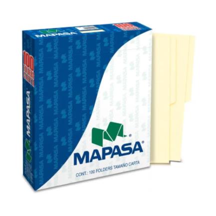 Folder Mapasa Carta Multicolor Color Crema Pqte 100F