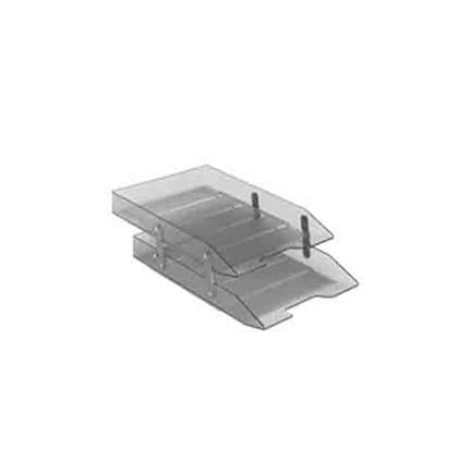 Charola articulable oficio acrimet 2 niveles humo