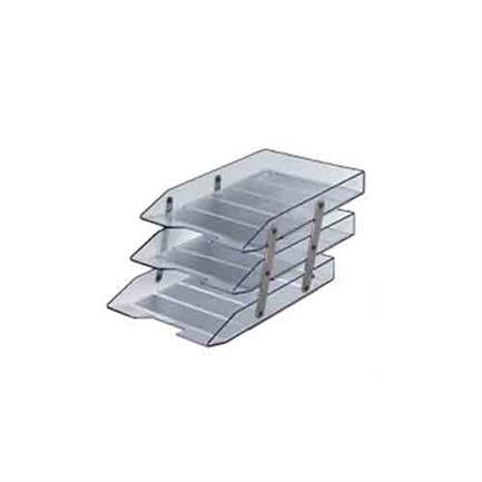 Charola articulable oficio acrimet 3 niveles humo