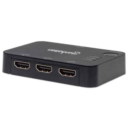 Switch Manhattan HDMI 4K 3 Puertos Color Negro