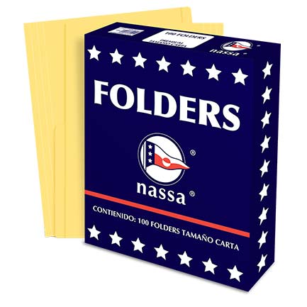 Folder nassa premium carta canario c/100 piezas
