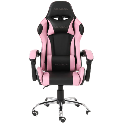 Silla Gamer Ergonómica Modelo Falkor Color Negro-Rosa