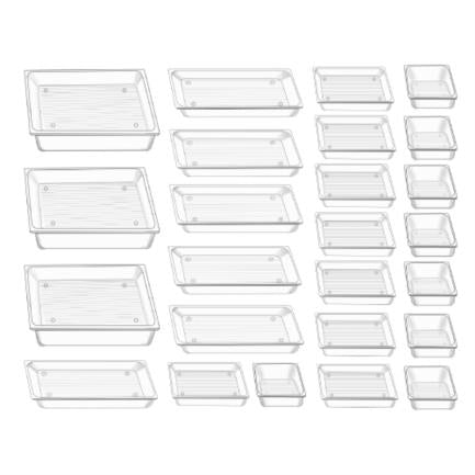 Juego de 25 Organizadores para Cajón Nextep Transparente Pet