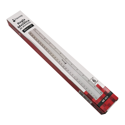 Regla de Aluminio Nextep 30 cm c/6 Pzas