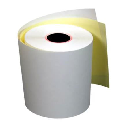 Papel PCM Autocopia Rollo 57x60 Blanco-Amarillo C/100 Pzas