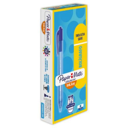 Boligrafo kilometrico retractil azul 1.0 c/12