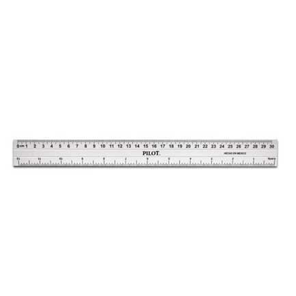 Regla pilot aluminio metal 30 cms secretarial c/10