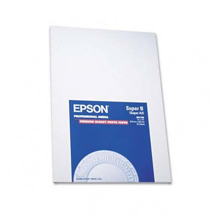 Epson S041289 Photo Paper Super B - 13 x 19 - 20 Sheet - White