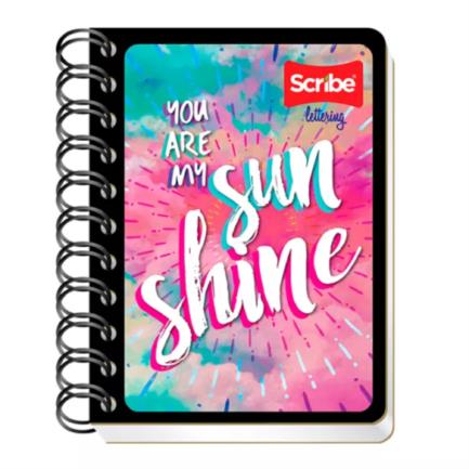 Cuaderno Scribe Pocket Doble Espiral Pasta Semi Rígida Raya 80H