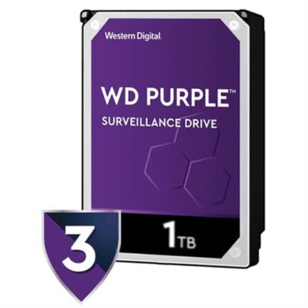 Disco Duro Western Digital Purple 1TB SATA 6GBS 3.5" 64GB 5400RPM Videovigilancia