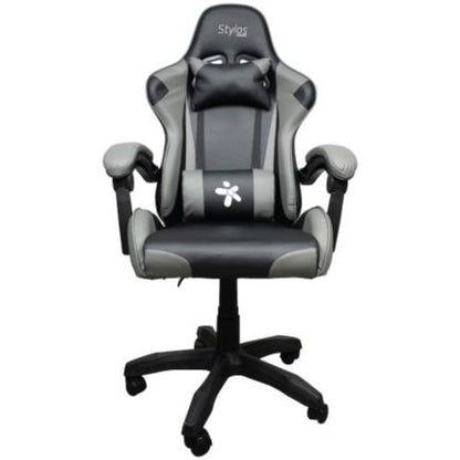 Silla Stylos Gamer Brazo Ajustable Color Negro-Gris