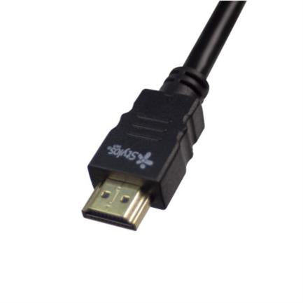 Cable Stylos Tech HDMI Punta Chapa Oro 10m Color Negro