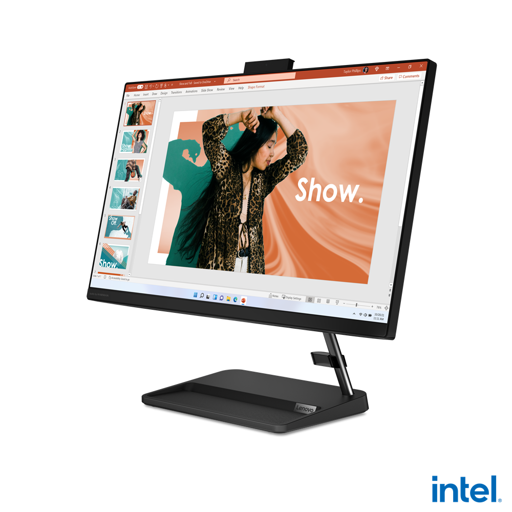 All in One Lenovo 3 24IAP7 Intel Celeron 23.8" 7305 1.10GHz 8GB 1TB  256GB SSD Windows 11 Home 64 bit Negro