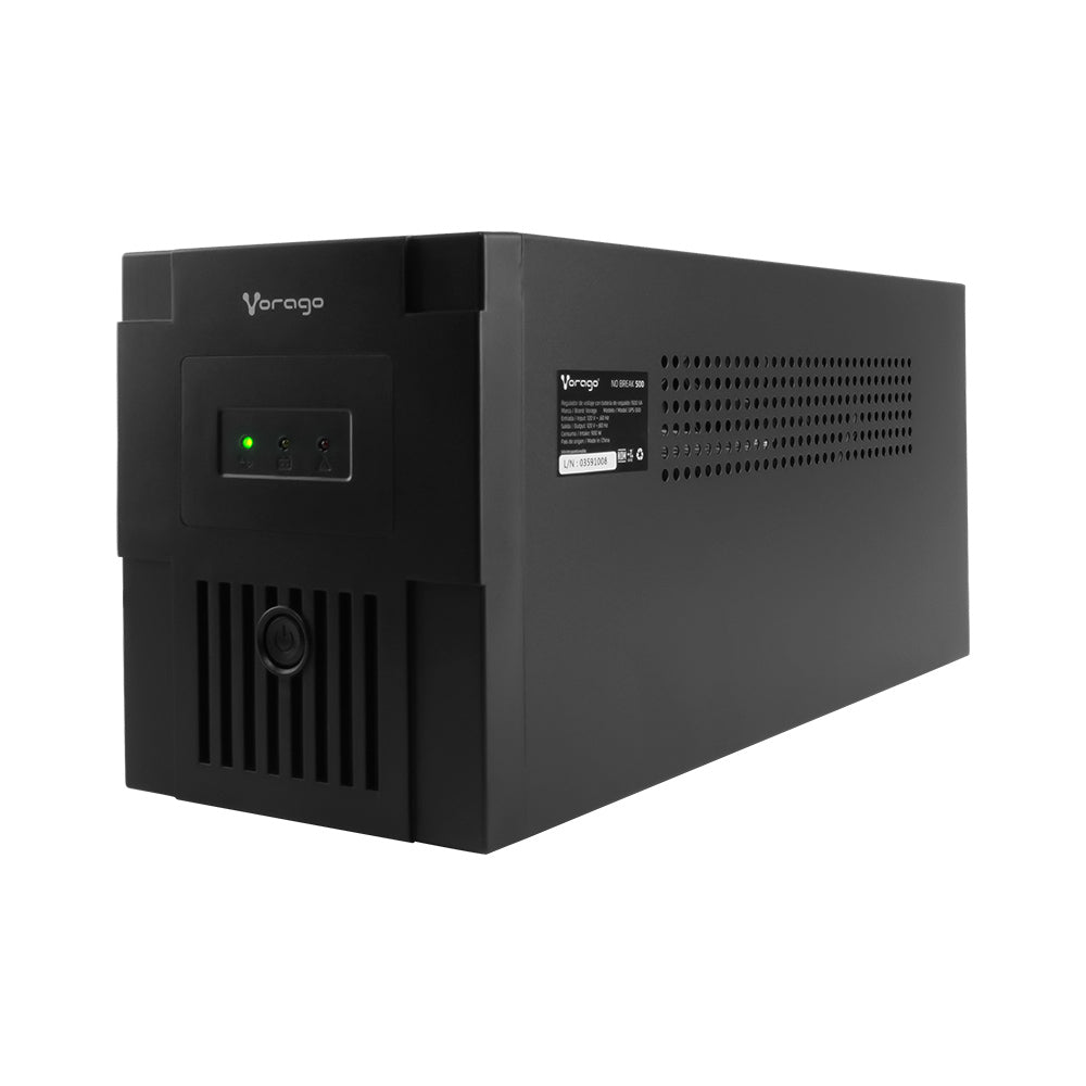 UPS Vorago UPS-500 No Break 1500VA/900W Batería Respaldo 6 Contactos