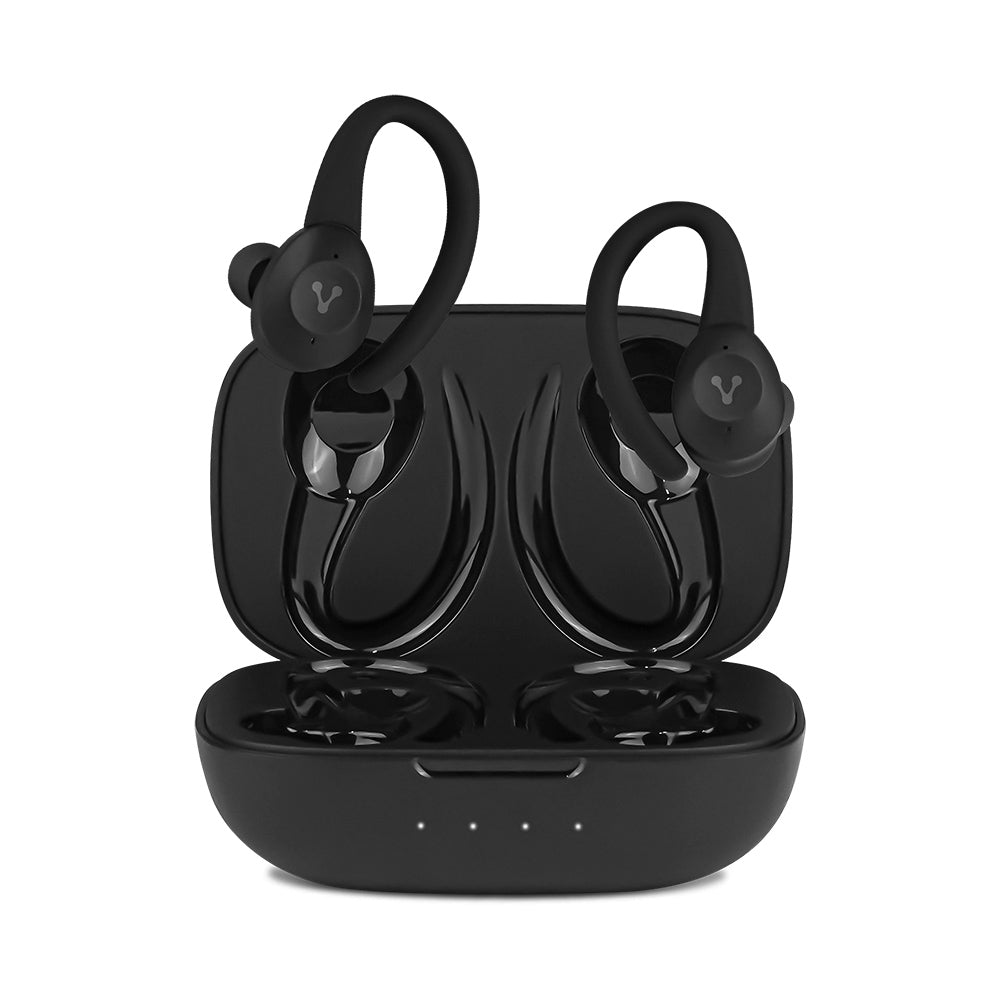 Audífonos Vorago ESB-500-PLUS Bluetooth 5.0 TWS Manos Libres Estuche Carga Color Negro