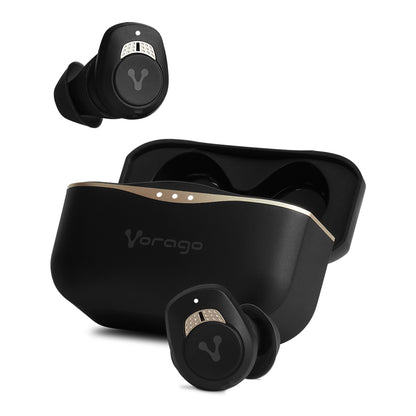 Audífonos Vorago ESB-600-ANC Bluetooth TWS IPX5 Touch Cancelación de Activa de Ruido Estuche de Carga Color Negro