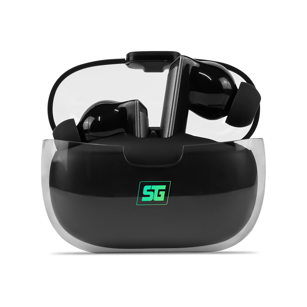 Audífonos Vorago Start The Game ESB-301-PRO Bluetooth TWS Touch Estuche de Carga LED Color Negro