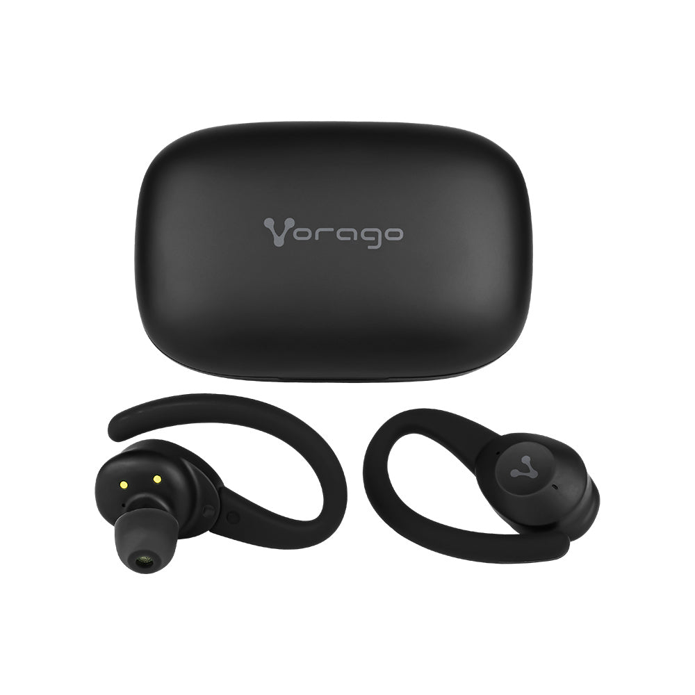 Audífonos Vorago ESB-500-PLUS Bluetooth 5.0 TWS Manos Libres Estuche Carga Color Negro