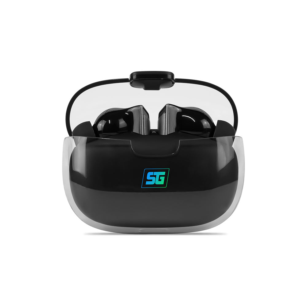 Audífonos Vorago Start The Game ESB-301-PRO Bluetooth TWS Touch Estuche de Carga LED Color Negro