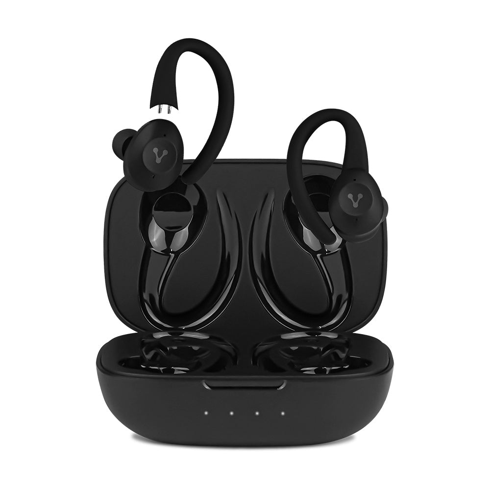 Audífonos Vorago ESB-500-PLUS Bluetooth 5.0 TWS Manos Libres Estuche Carga Color Negro