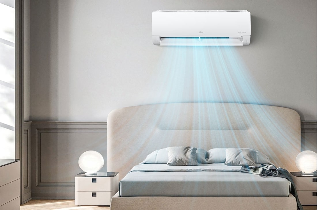 Aire Acondicionado LG DualCool Inverter 2 Toneladas 24000 BTU/h Solo Frío 220V Wi-Fi ThinQ App