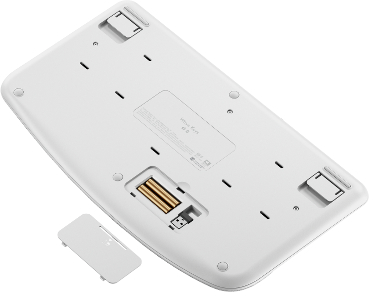 Teclado inalambrico Logitech Wave Keys color blanco