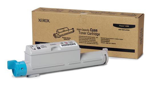 Xerox Cartucho de Tóner Cián de Alta Capacidad, Phaser 6360